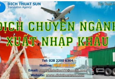 Dịch Thuật Chuyên Ngành Xuất Nhập Khẩu