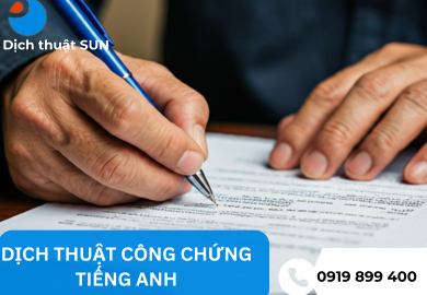 DỊCH THUẬT CÔNG CHỨNG TIẾNG ANH TẠI VĨNH LONG