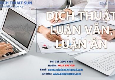DỊCH THUẬT LUẬN VĂN, LUẬN ÁN