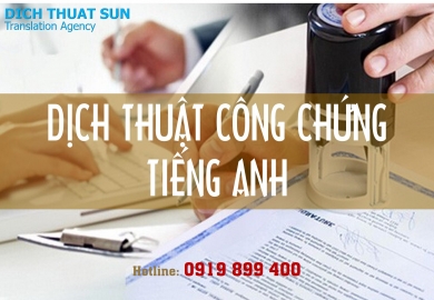 Dịch Thuật Công Chứng Tiếng Anh tại Thành phố Hồ Chí Minh