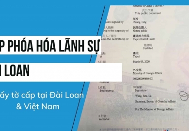 HỢP PHÁP HÓA LÃNH SỰ TIẾNG ĐÀI LOAN TẠI BÌNH DƯƠNG