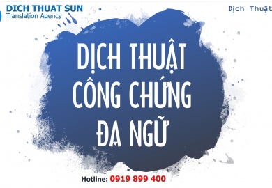 Dịch Thuật Công Chứng Đa Ngữ - Dịch Thuật Sun
