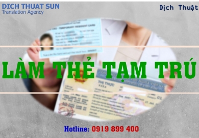 Dịch vụ Làm Thẻ Tạm Trú